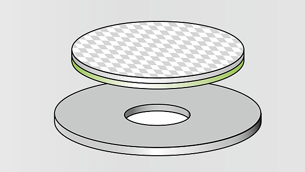 Self-adhesive component design