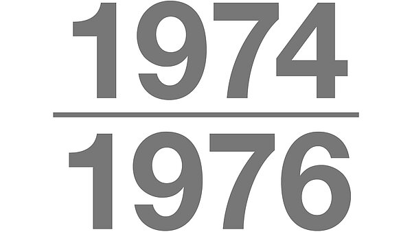 Jahreszahl 1974 bis 1976
