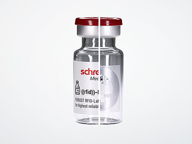 Vial mit halbem Robust-RFID-Label