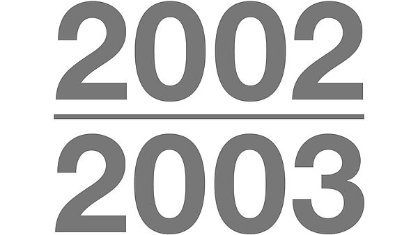 Jahreszahl 2002 und 2003