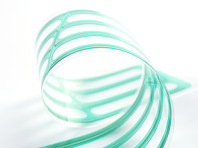 Printed conductive traces can be made very thin and individually flexible.