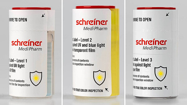 Light protection labels for light-sensitive medicines