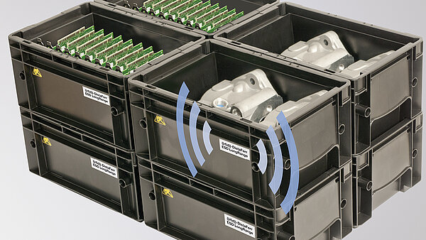 RFID-labels for ESD containers 