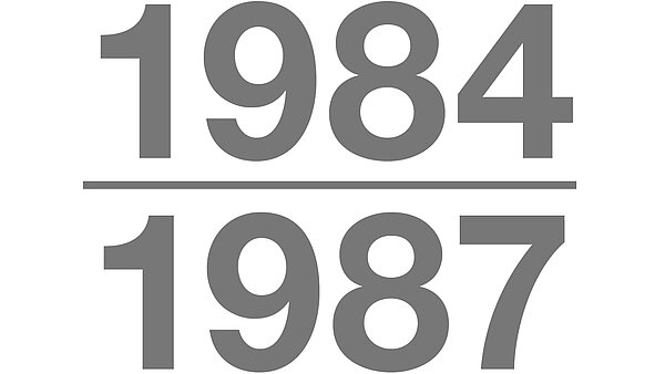 Jahreszahl 1984 und 1987