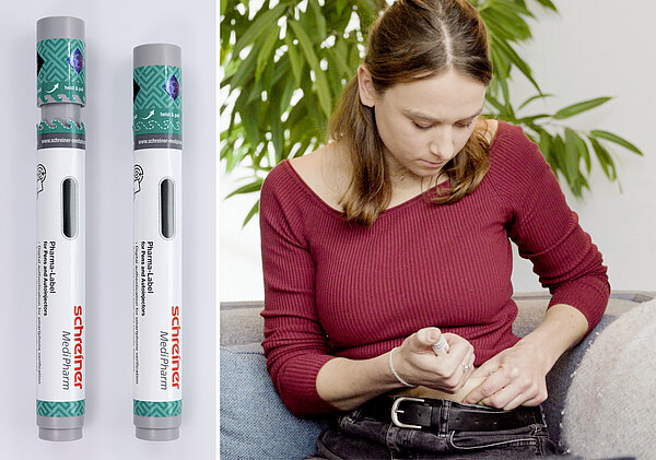 The multifunctional label enhances product safety and user comfort for pens and autoinjectors.