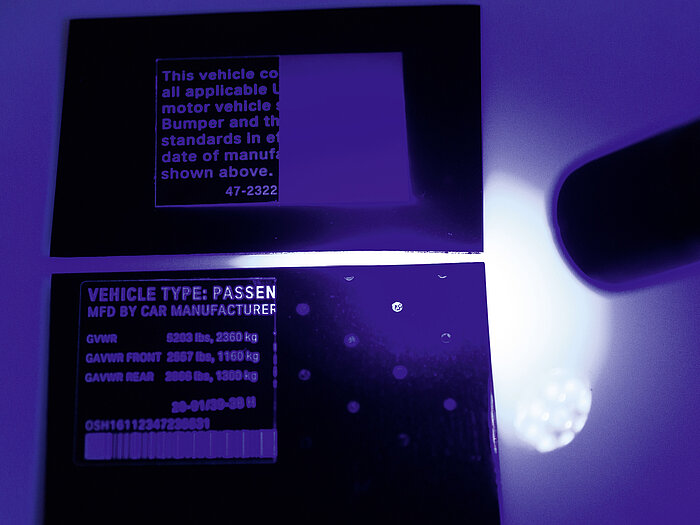 Laserfolie mit UV Manipulationsschutz