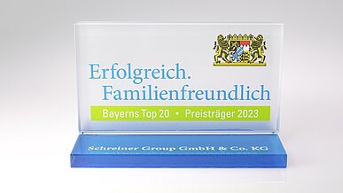 Schreiner Group received the Successful.Family-Friendly Award from the Bavarian Ministry of Economics and Labor for its family-friendly working conditions.