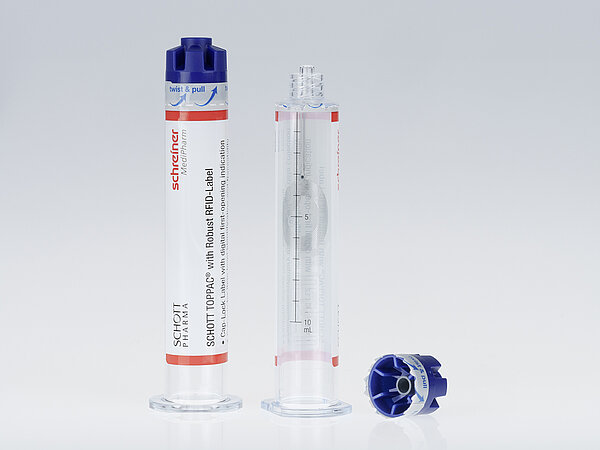 Cap-Lock by Schreiner MediPharm is a combination of safety label and cap adapter for Luer-Lock syringes.