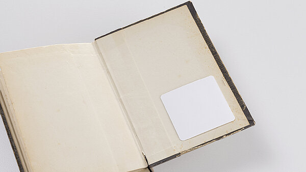 RFID-label on an old book