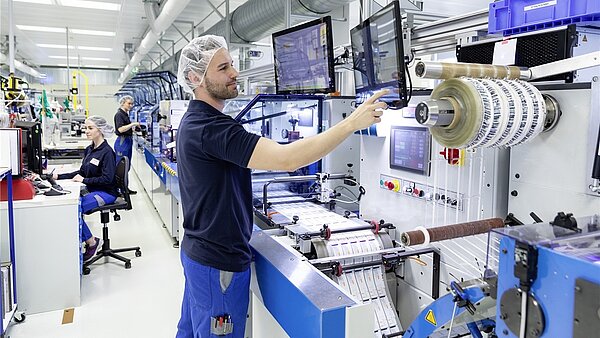 Produktionsumfeld bei der Schreiner Group