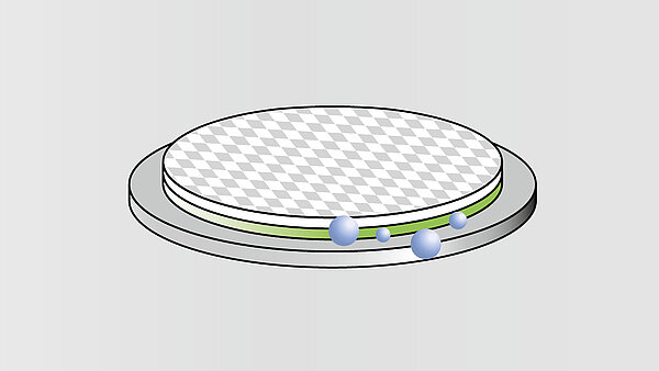 Water beads off membrane