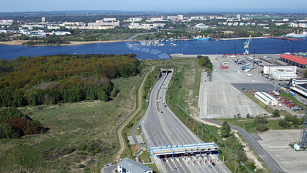 RFID toll in the Warnow Tunnel in Rostock